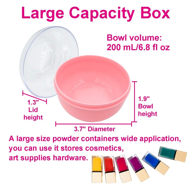 Aurasin Storage Body Powder Container, Large 3.5" Fluffy Body After-Bath Powder Case, Baby Care Face/Body Villus Powder Puff Box, Makeup Cosmetic Talcum Powder Container with Hand Holder (LightCoral) - Image 5
